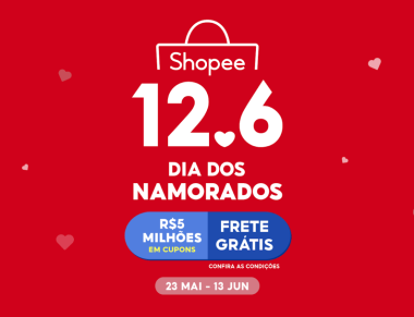 Shopee lança campanha de Dia dos Namorados com R＄ 5 milhões em cupons de desconto